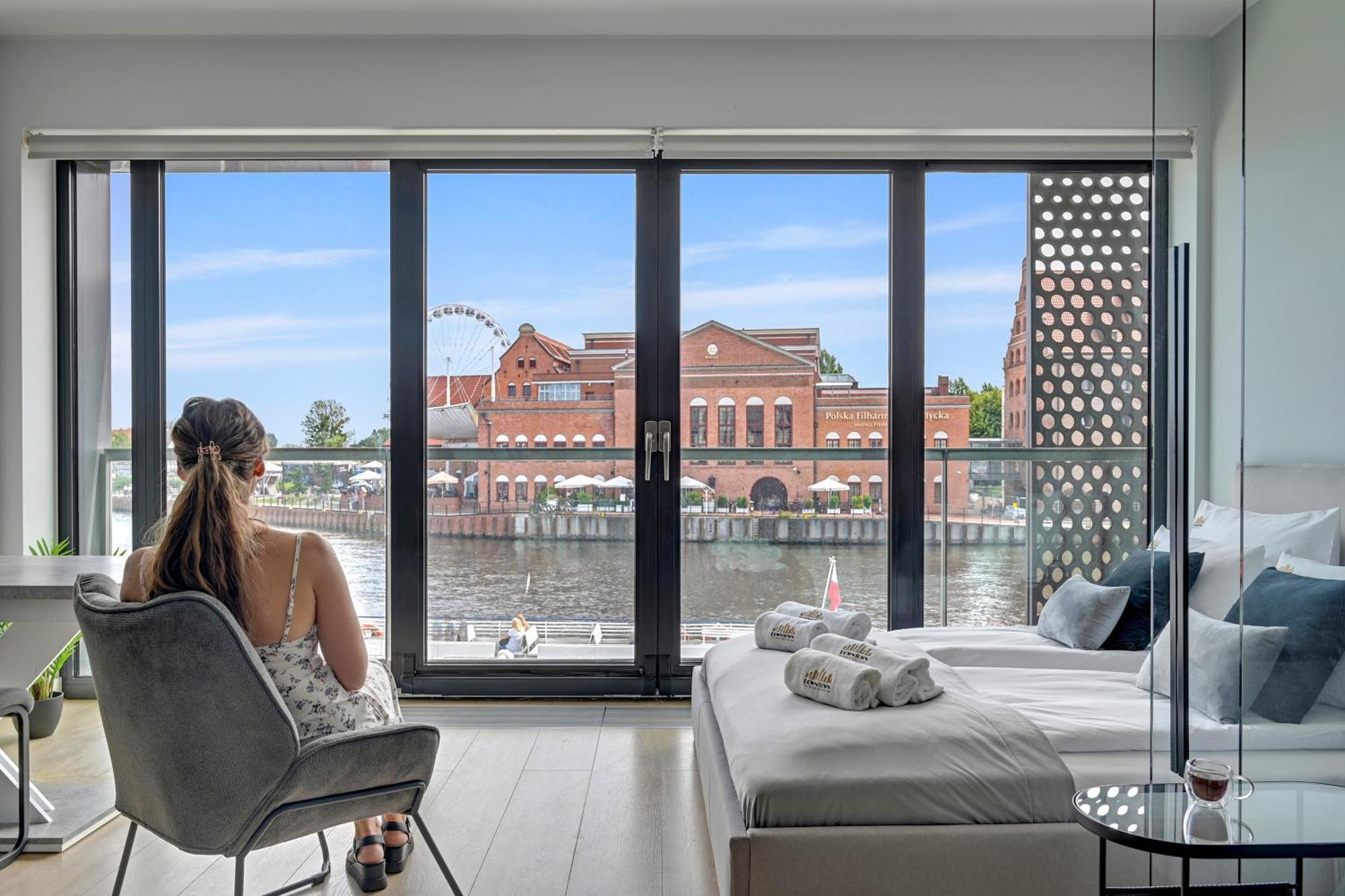 Symfonia Amazing River View Apartment By Downtown Apartments Gdansk Exterior photo